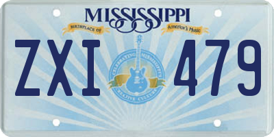 MS license plate ZXI479