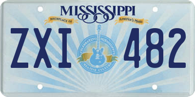 MS license plate ZXI482