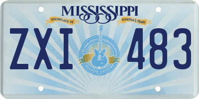 MS license plate ZXI483