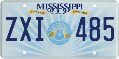 MS license plate ZXI485