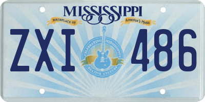 MS license plate ZXI486