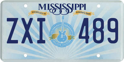 MS license plate ZXI489