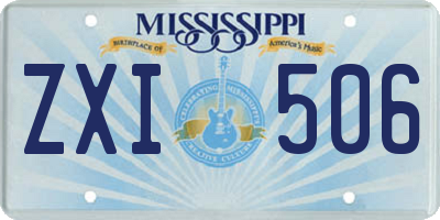 MS license plate ZXI506