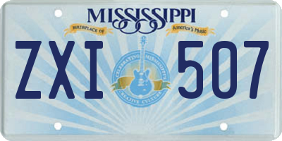 MS license plate ZXI507