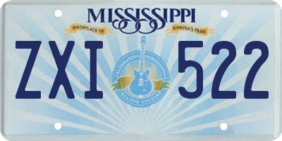 MS license plate ZXI522