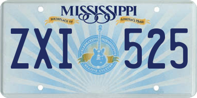 MS license plate ZXI525