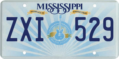 MS license plate ZXI529