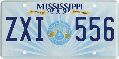MS license plate ZXI556