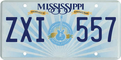 MS license plate ZXI557