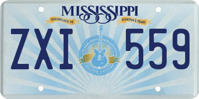 MS license plate ZXI559