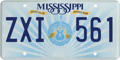 MS license plate ZXI561
