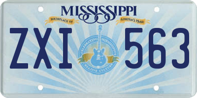 MS license plate ZXI563