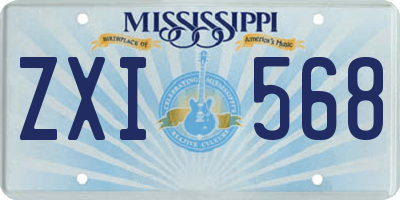 MS license plate ZXI568
