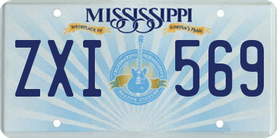MS license plate ZXI569