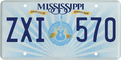 MS license plate ZXI570