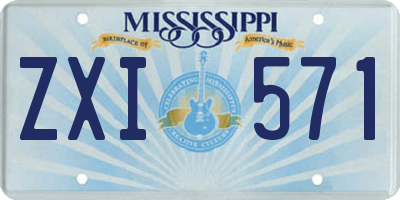 MS license plate ZXI571