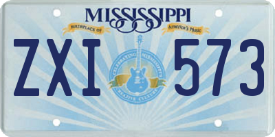 MS license plate ZXI573