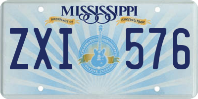 MS license plate ZXI576