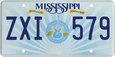MS license plate ZXI579