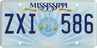 MS license plate ZXI586