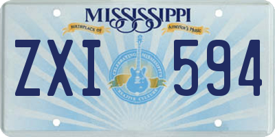 MS license plate ZXI594