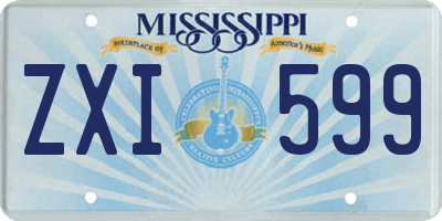 MS license plate ZXI599