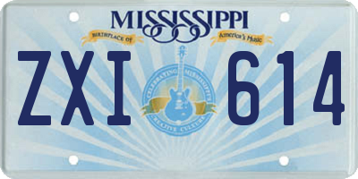 MS license plate ZXI614