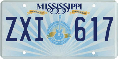 MS license plate ZXI617