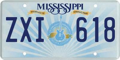 MS license plate ZXI618