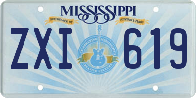 MS license plate ZXI619