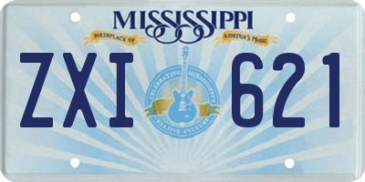 MS license plate ZXI621