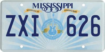 MS license plate ZXI626