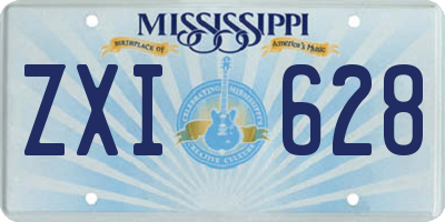 MS license plate ZXI628