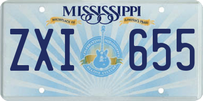 MS license plate ZXI655