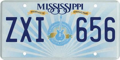 MS license plate ZXI656