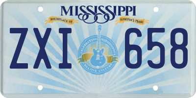 MS license plate ZXI658