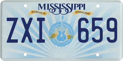 MS license plate ZXI659