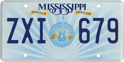 MS license plate ZXI679
