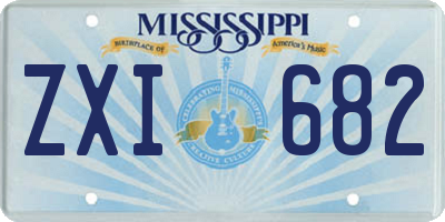MS license plate ZXI682