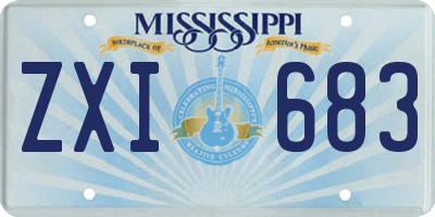 MS license plate ZXI683