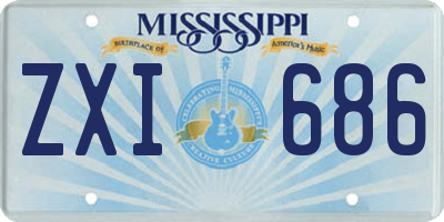 MS license plate ZXI686