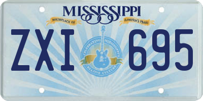 MS license plate ZXI695