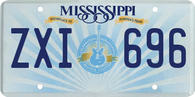 MS license plate ZXI696