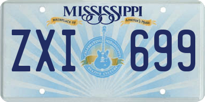 MS license plate ZXI699