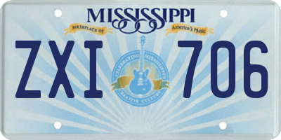 MS license plate ZXI706