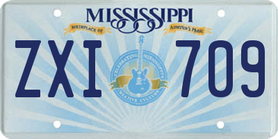 MS license plate ZXI709