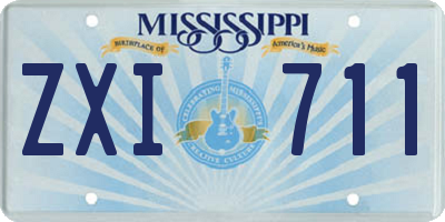 MS license plate ZXI711