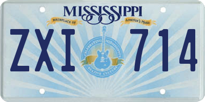 MS license plate ZXI714