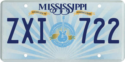 MS license plate ZXI722