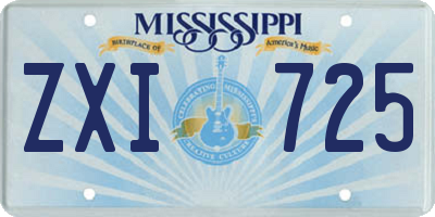 MS license plate ZXI725